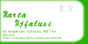 marta ujfalusi business card
